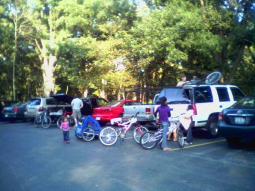 Family fun on bikes in the Forest