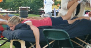 Just laying down on a massage table is relaxing