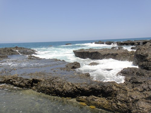 Rocky beaches provide great exercise for your legs and the consistency of crashing waves relax your nervous system! Photo by Sue Shekut