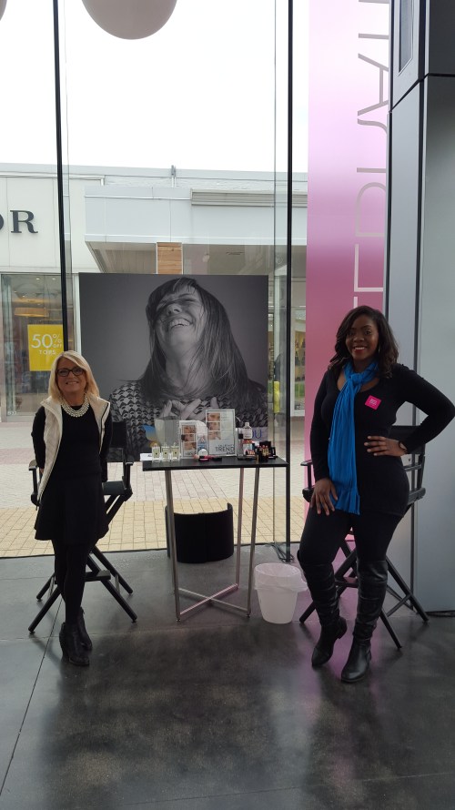 Free makeovers on our last visit to the Cube on 10-31-5 