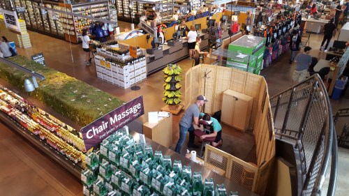 WWM booth inside WFM Lincoln Park near Express checkout